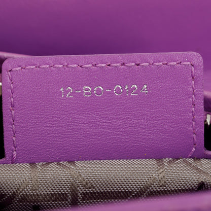 Christian Dior Purple Cannage Lambskin Leather Medium Lady Dior Bag