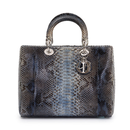 Christian Dior Python Large Lady Dior Bag