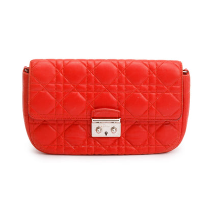 Christian Dior Red Cannage Leather Miss Dior Promenade Chain Bag