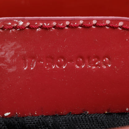 Christian Dior Red Cannage Patent Leather Small Lady Dior Bag