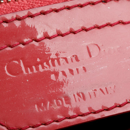 Christian Dior Red Cannage Patent Leather Small Lady Dior Bag