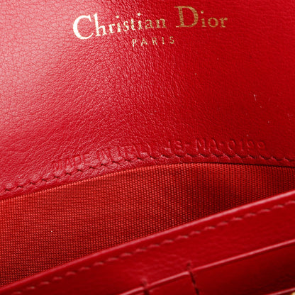 Christian Dior Red Patent Leather 30 Montaigne Wallet on Chain