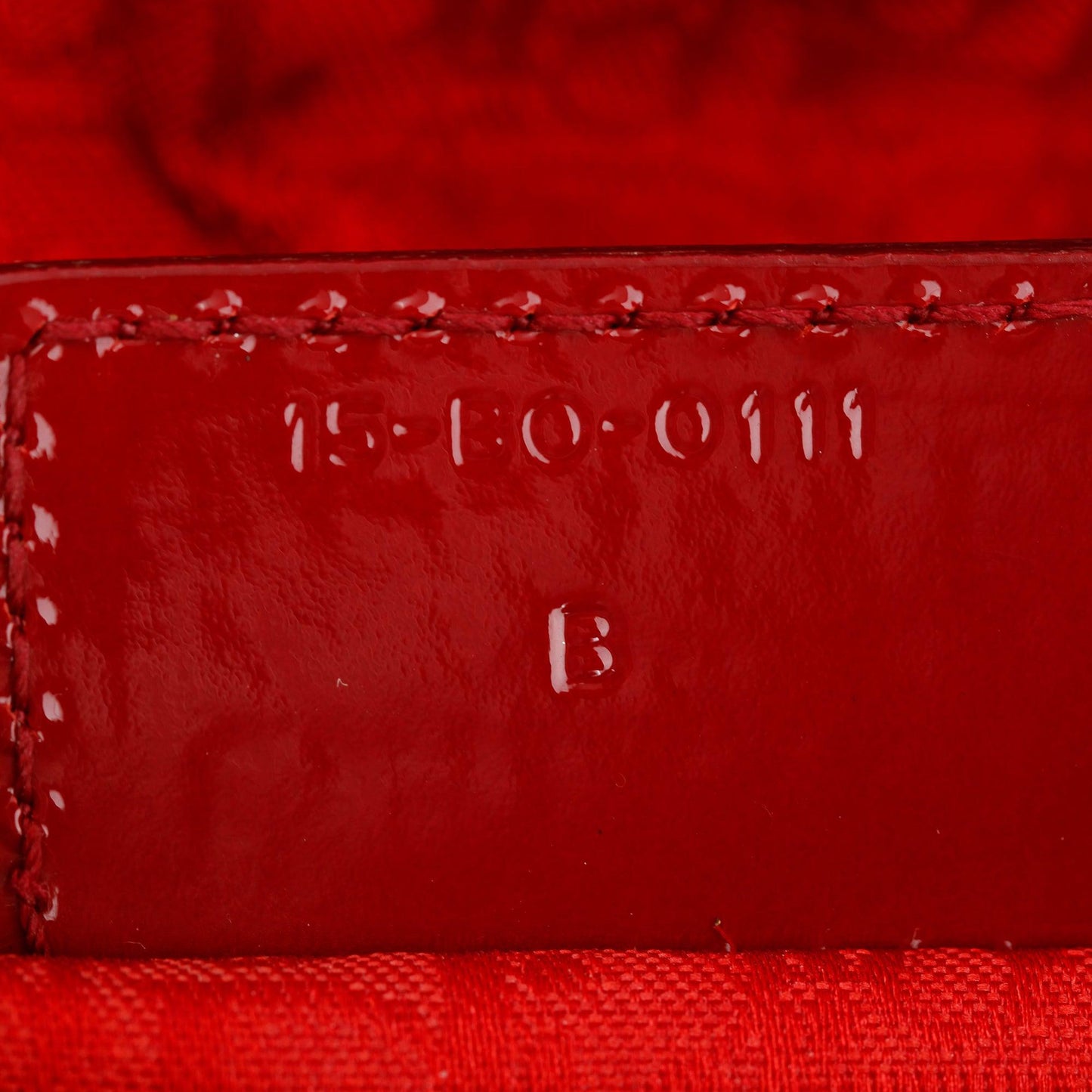 Christian Dior Red Patent Leather Large Lady Dior Bag
