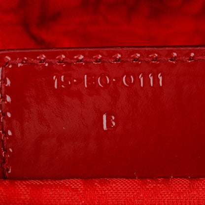 Christian Dior Red Patent Leather Large Lady Dior Bag
