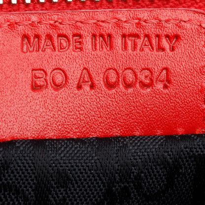 Christian Dior Red/White Printed Canvas Hardcore Mini Saddle Bag