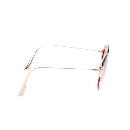 Christian Dior Rose Gold-Tone Metal Frame DiorStronger Aviator Polarized Sunglasses