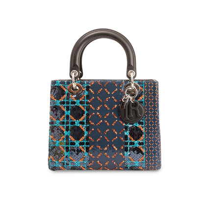 Christian Dior Sequin Medium Lady Dior Bag