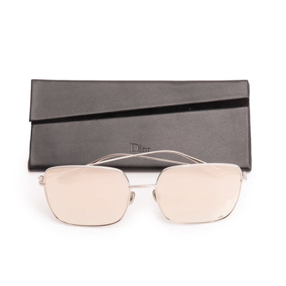 Christian Dior Silver Metal Stellaire 1 Square Sunglasses