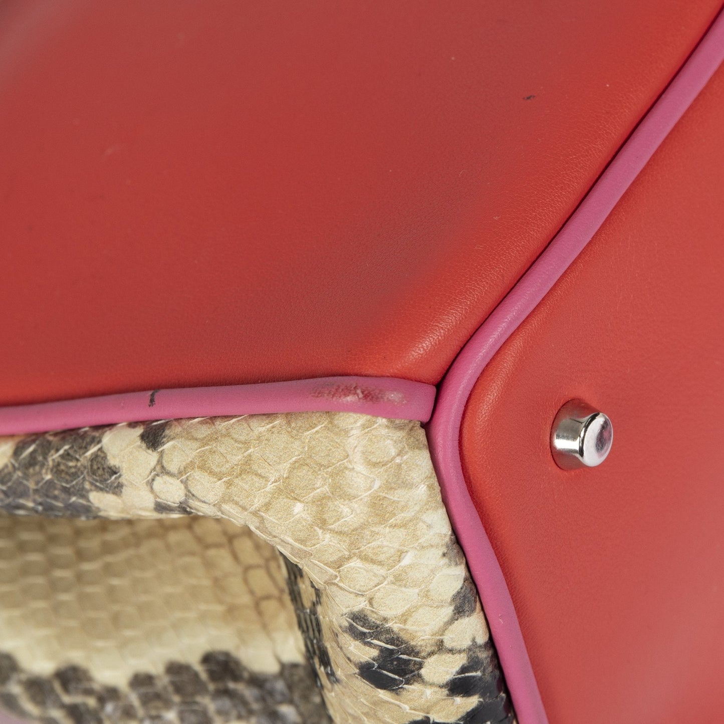 Christian Dior Small Python Trimmed Diorissimo Tote