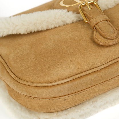 Christian Dior Small Shearling Bobby Crossbody Bag