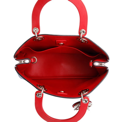Christian Dior Tricolor Calfskin Leather Medium Diorissimo Tote