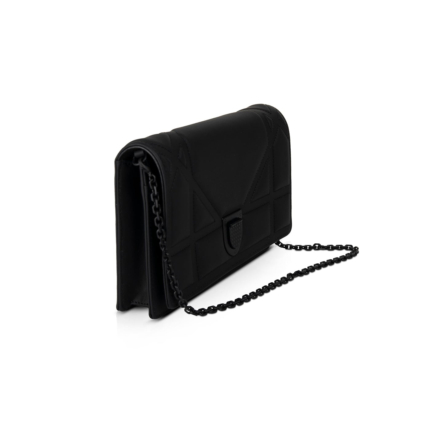 Christian Dior Ultramatte Stitched Cannage Diorama Wallet on Chain