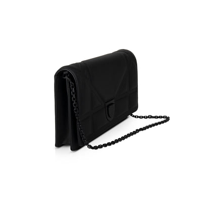 Christian Dior Ultramatte Stitched Cannage Diorama Wallet on Chain