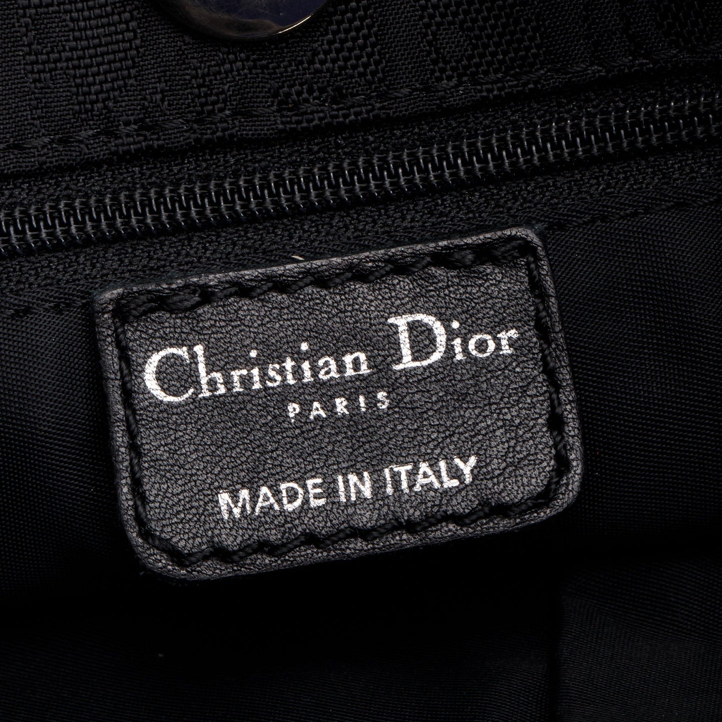 Christian Dior Vintage Black Diorissimo Nylon Bow Charm Bucket Bag