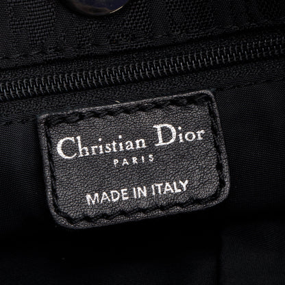 Christian Dior Vintage Black Diorissimo Nylon Bow Charm Bucket Bag
