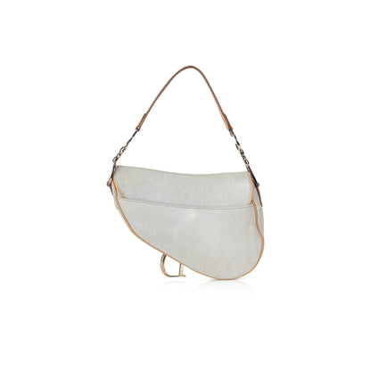 Christian Dior Vintage Denim Saddle Bag