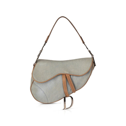 Christian Dior Vintage Denim Saddle Bag