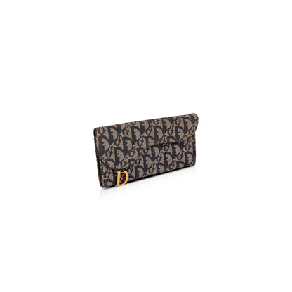 Christian Dior Vintage Diorissimo Saddle Flap Wallet