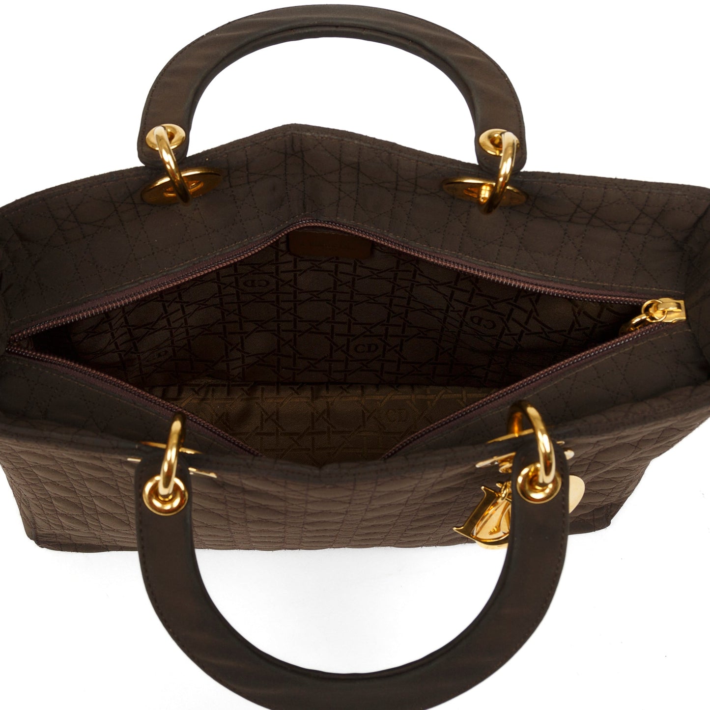 Christian Dior Vintage Large Nylon Lady Dior Bag
