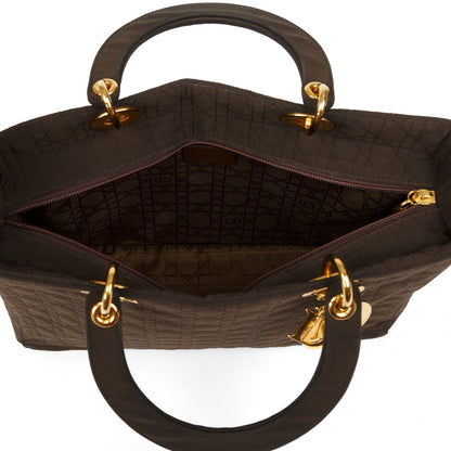 Christian Dior Vintage Large Nylon Lady Dior Bag