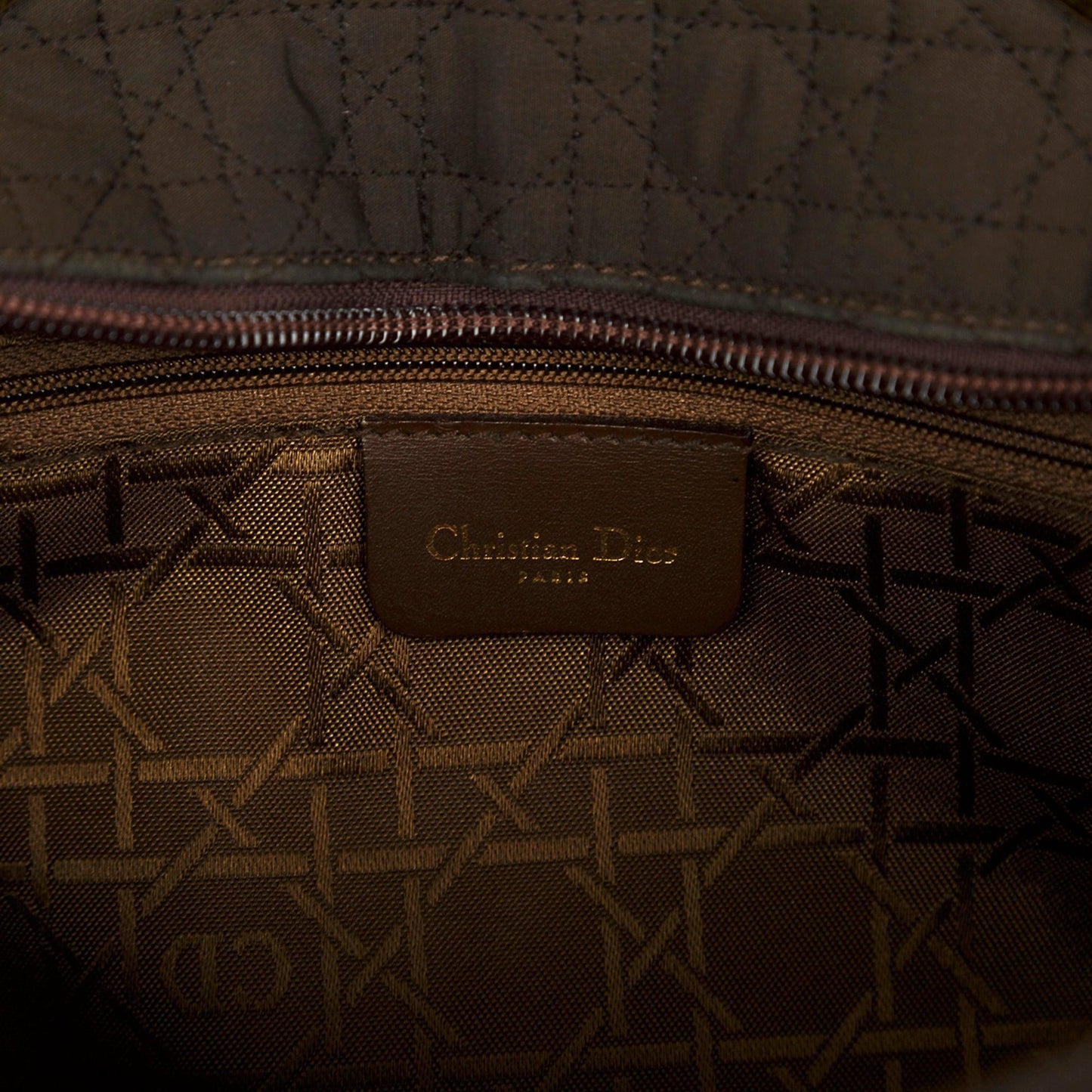 Christian Dior Vintage Large Nylon Lady Dior Bag