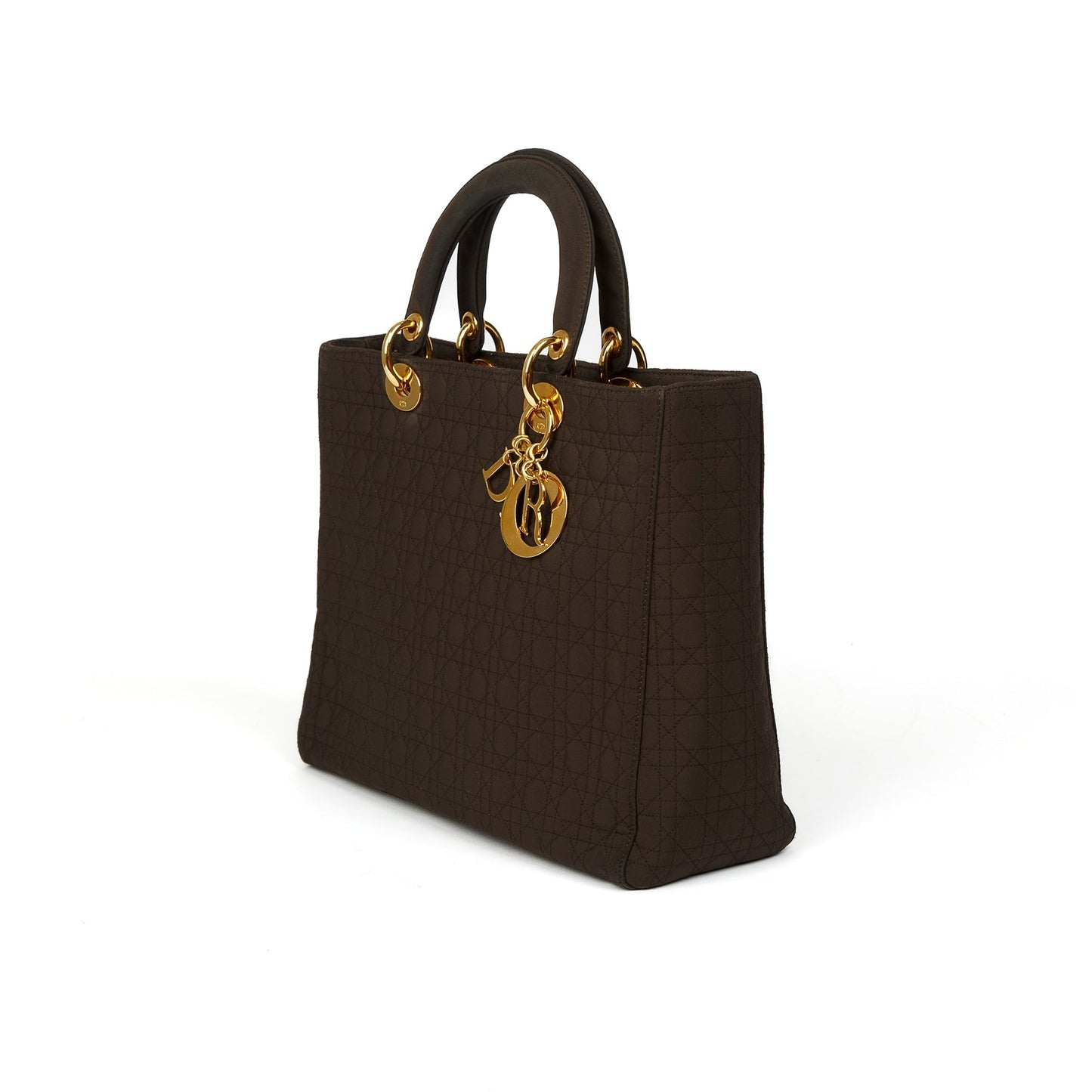 Christian Dior Vintage Large Nylon Lady Dior Bag
