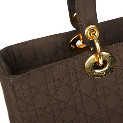 Christian Dior Vintage Large Nylon Lady Dior Bag