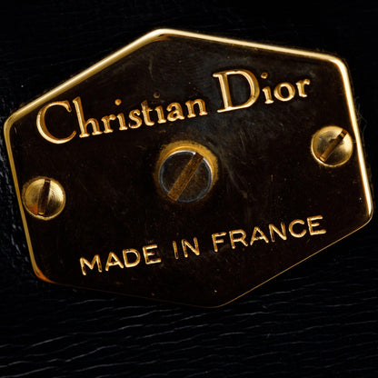 Christian Dior Vintage Navy Calfskin Leather Crossbody Bag