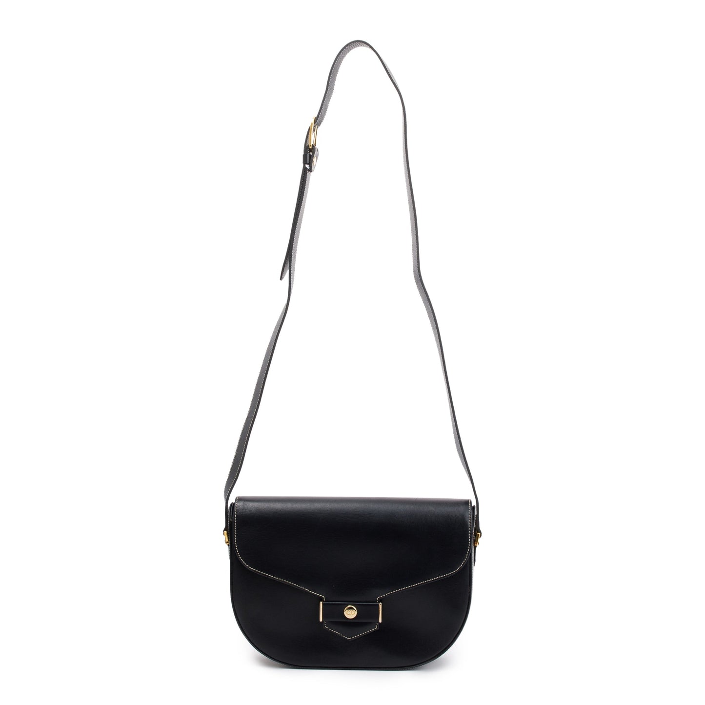 Christian Dior Vintage Navy Calfskin Leather Crossbody Bag