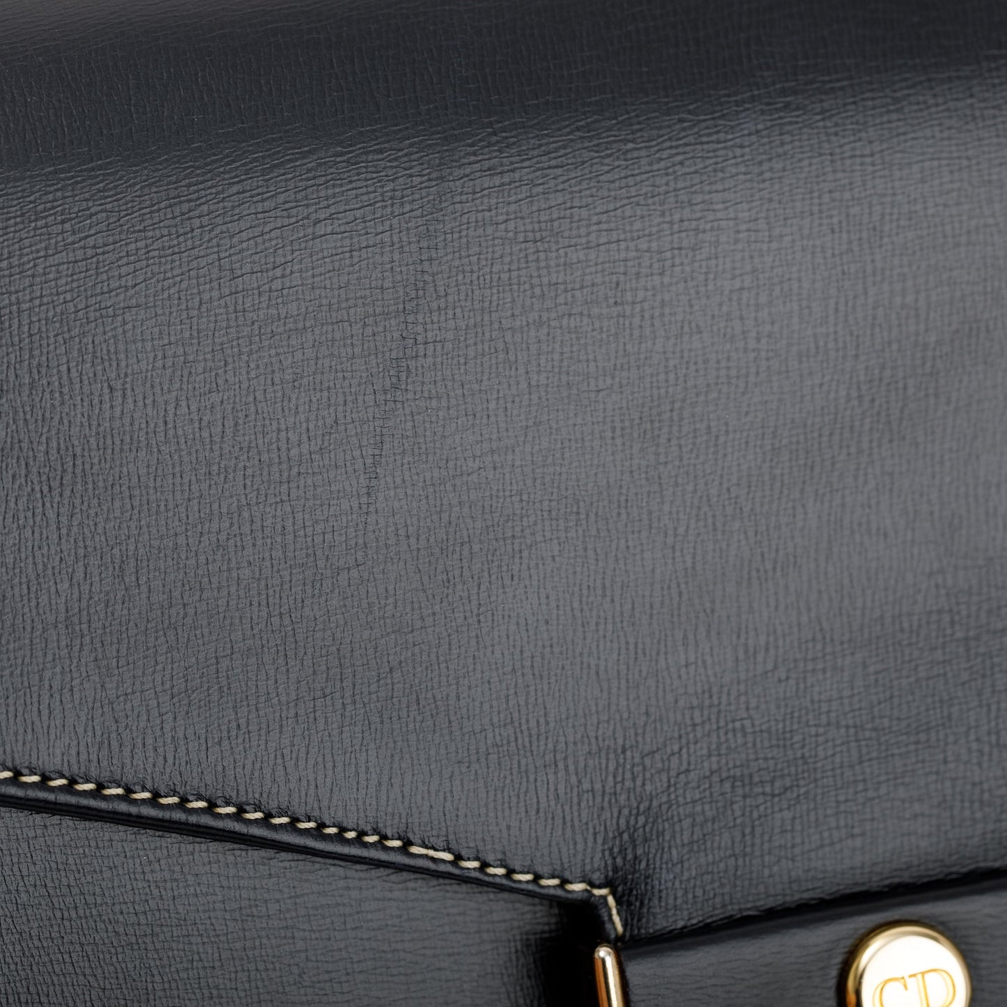Christian Dior Vintage Navy Calfskin Leather Crossbody Bag