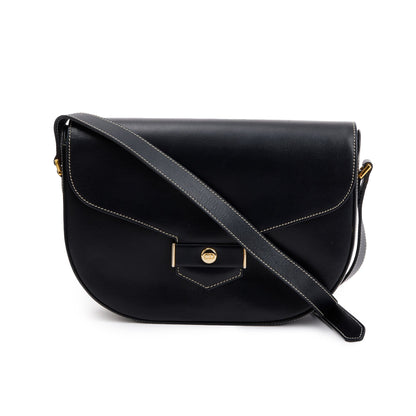 Christian Dior Vintage Navy Calfskin Leather Crossbody Bag