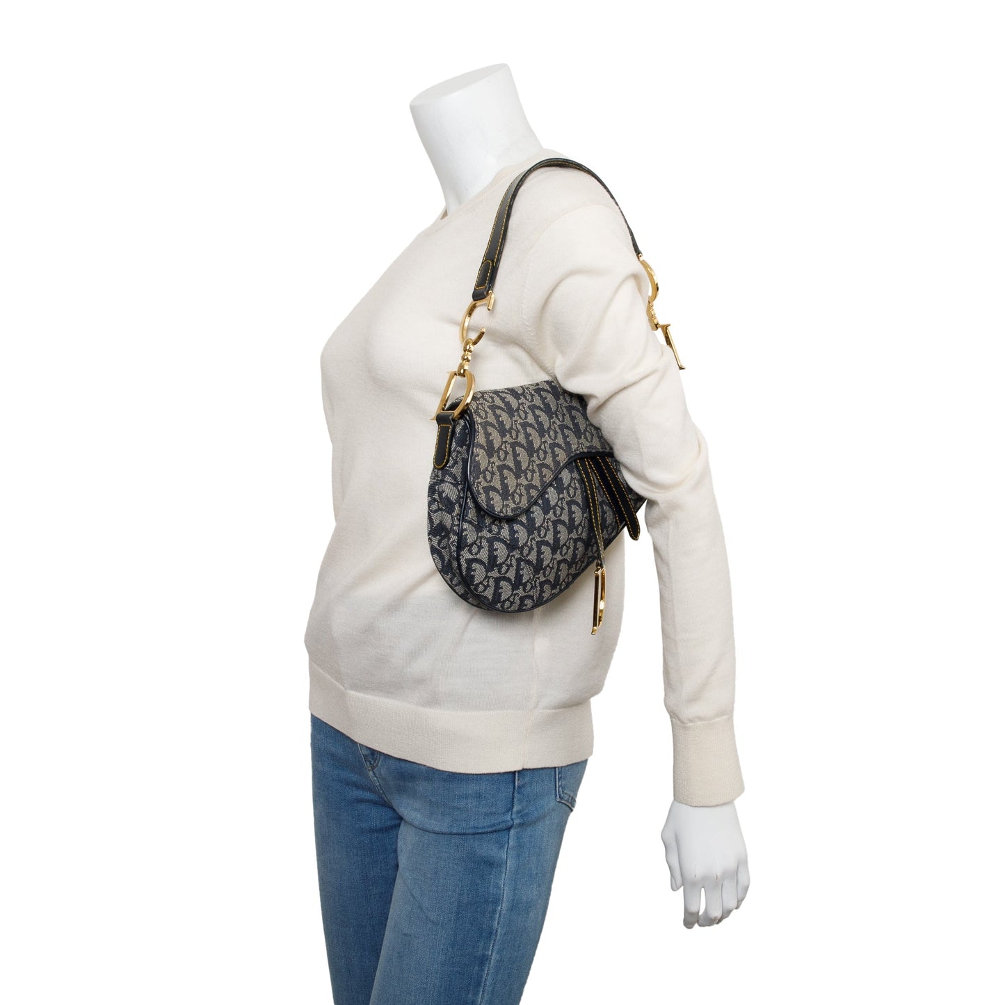 Christian Dior Vintage Oblique Medium Saddle Bag