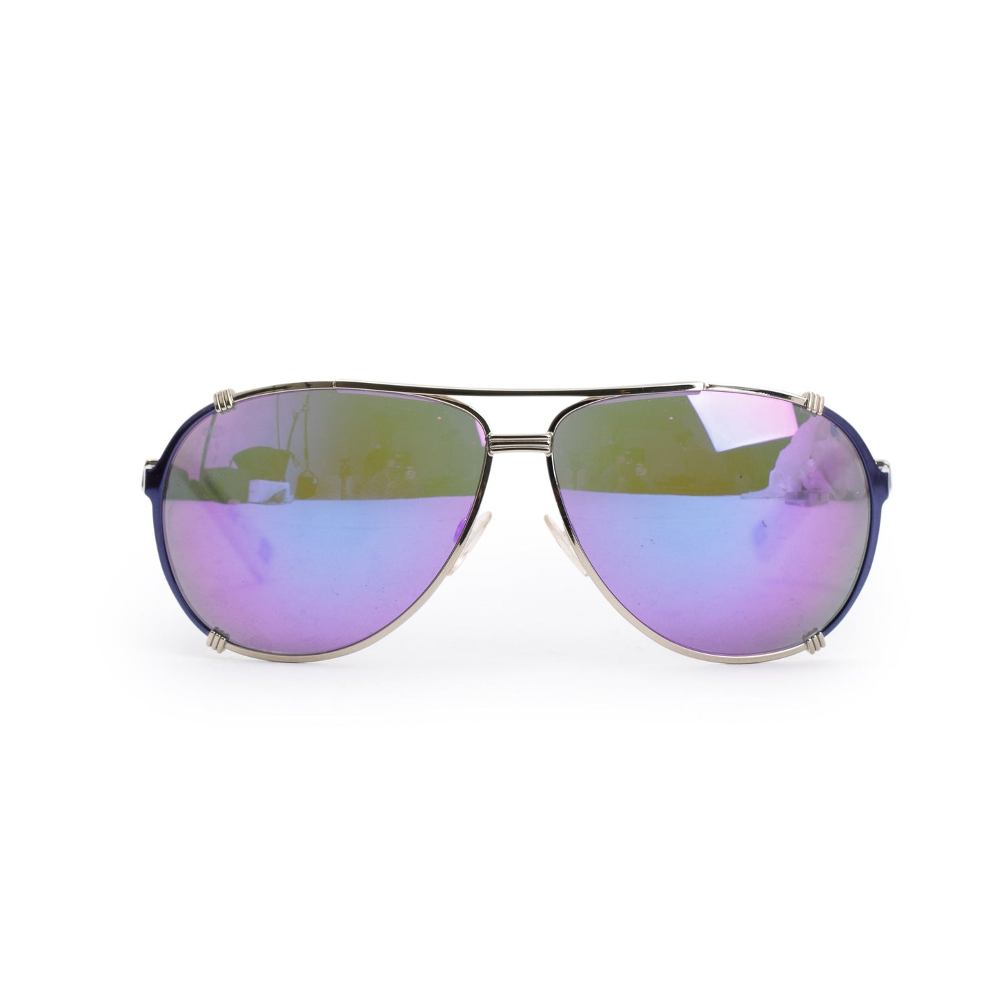 Christian Dior White Acetate DiorChicago2 Aviator Sunglasses