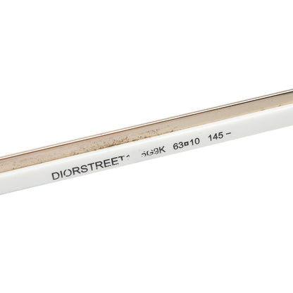 Christian Dior White Acetate DiorStreet1 Ovaersized Pilot Sunglasses