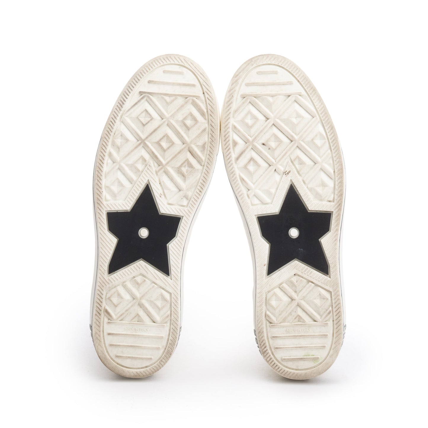 Christian Dior White Cannage Cotton Knit Canvas Rubber Walk'N'Dior High Top Sneakers, Size 39