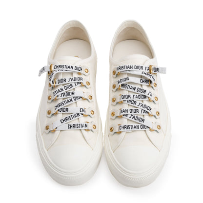 Christian Dior White Cotton Cavas Walk'N'Dior Sneakers, Size 36.5