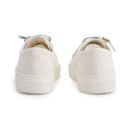 Christian Dior White Cotton Cavas Walk'N'Dior Sneakers, Size 36.5
