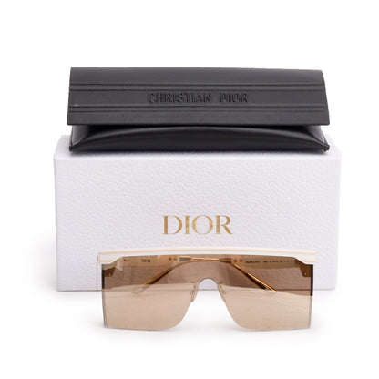 Christian Dior White DiorClub M1U Shield Mask Sunglasses