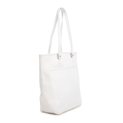 Christian Dior White Diorissimo Canvas Tote