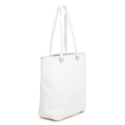 Christian Dior White Diorissimo Canvas Tote