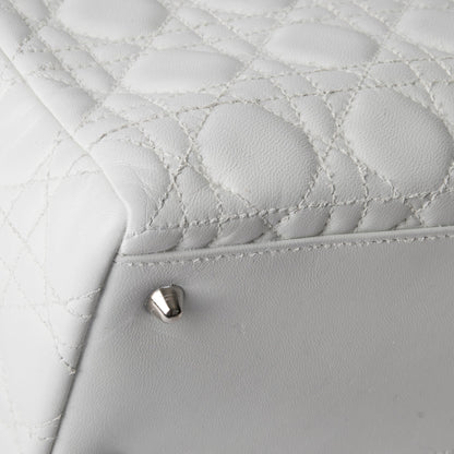 Christian Dior White Medium Lady Dior Bag