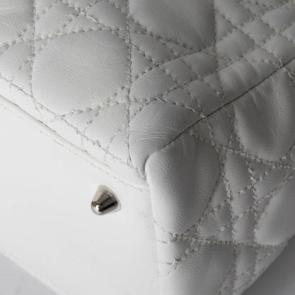 Christian Dior White Medium Lady Dior Bag