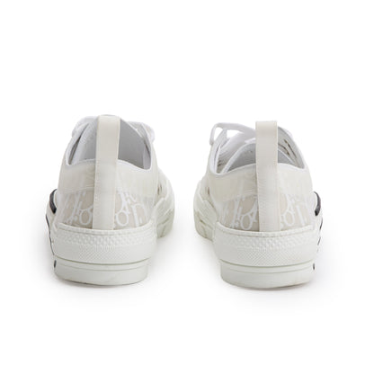 Christian Dior White Oblique Transparent Canvas B23 Low Sneakers, Size 40