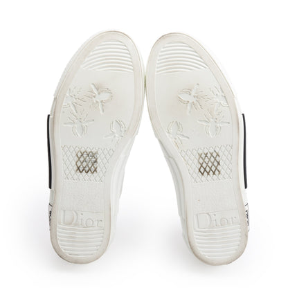 Christian Dior White Oblique Transparent Canvas B23 Low Sneakers, Size 40
