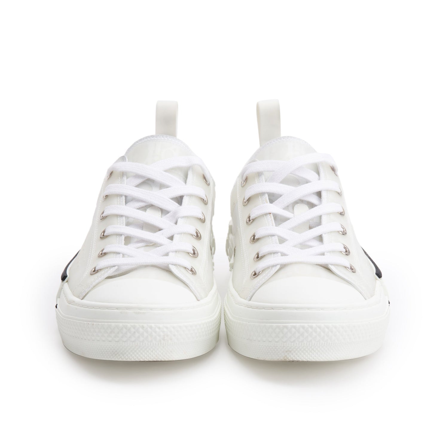Christian Dior White Oblique Transparent Canvas B23 Low Sneakers, Size 40