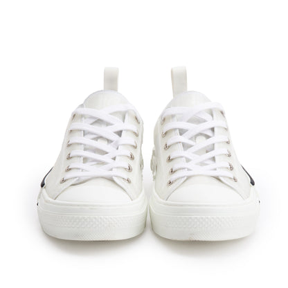 Christian Dior White Oblique Transparent Canvas B23 Low Sneakers, Size 40