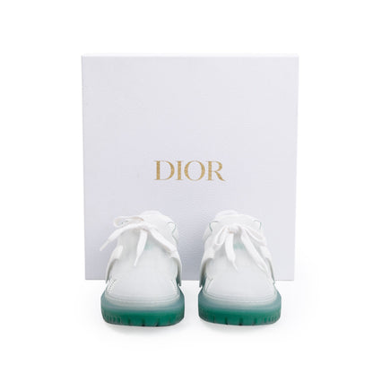 Christian Dior White/Green  Dior-ID Sneakers, Size 37