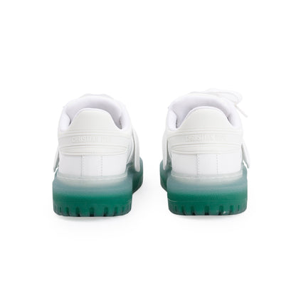 Christian Dior White/Green  Dior-ID Sneakers, Size 37