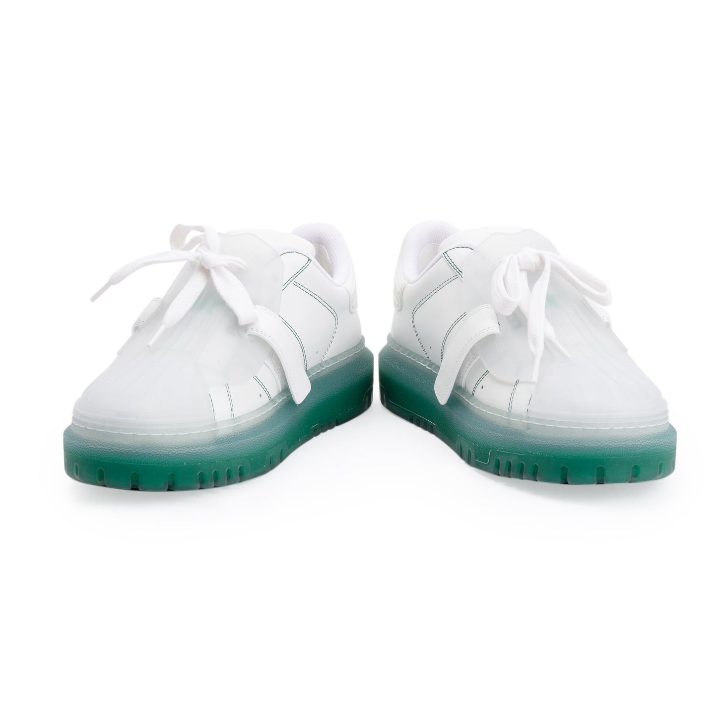Christian Dior White/Green  Dior-ID Sneakers, Size 37