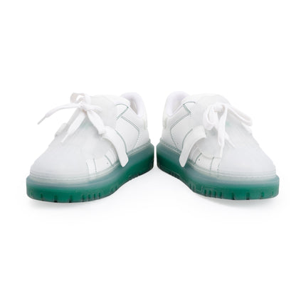Christian Dior White/Green  Dior-ID Sneakers, Size 37